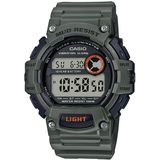 Casio Men's Mud Resistant 10-Year Battery Quartz Watch com alça de resina, verde, 27.6 (Modelo: TRT-110H-3AVCF)