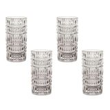 4 Copos Altos Ethno Em Vidro Cristal 434ml Nachtmann