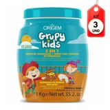 Kit C/03 Grupy Kids Xô Embaraço Vegano Creme Capilar 1kg