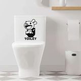 Adesivo Vinil Decorativo Tampa De Vaso Sanitário Cor Preto