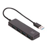 Adaptador Hub Usb Multilaser 4 Portas 3.0 Ac444 Preto