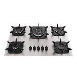 Cooktop Mueller 5 Bocas De Alumínio Com Queimador Tripla Chama Mcg5bk Bivolt