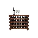 Adega Madeira Vinho 24 Garrafas Mesinha Cor Imbuia C06