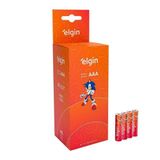 Pilha Zinco Aaa Tubo 40 Unidades Elgin R03 [f108]