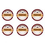 Conjunto De Pratos Fundo De Porcelana Feijoada Premium 6pçs - Oxford
