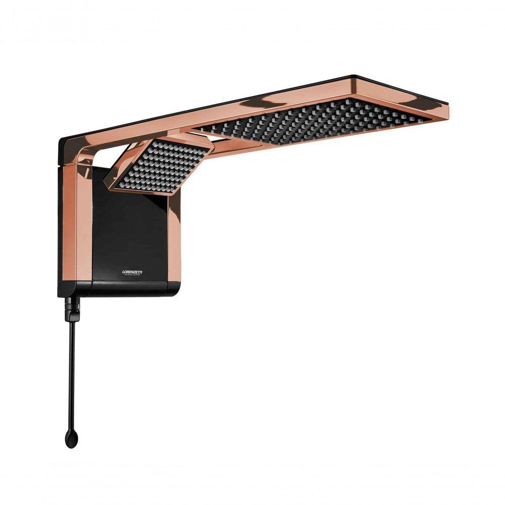 Chuveiro Lorenzetti Acqua Duo Ultra Eletrônico Preto/rose Gold 220v