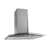 Coifa De Parede 60cm Vidro Curvo Duto Slim Inox 110v