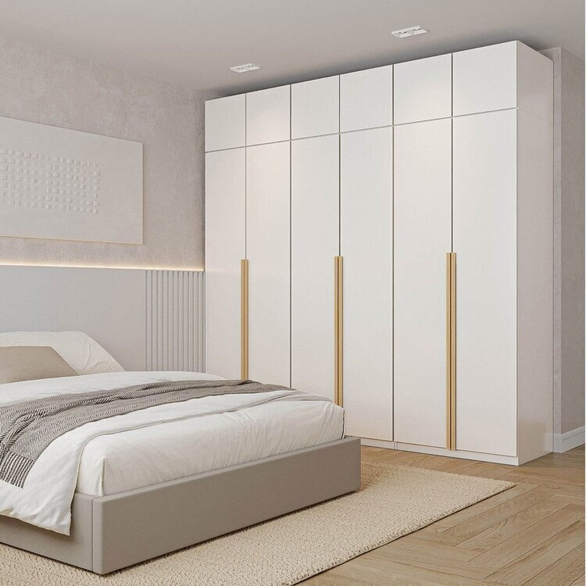 Guarda-roupa Modulado 6 Peças 12 Portas Jade Cabecasa Madeiramadeira Branco Fosco