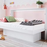 Mini Cama Articulável Horizontal Solteiro C- Mesa De Estudo 70 Young Branco