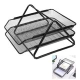 Organizador Documento Bandeja Dupla Escritorio Mesa Home Office Trabalho Arquivo Papel Folha Caderno Suporte