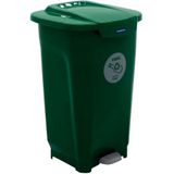 Lixeira Para Coleta Seletiva Com Pedal Tramontina T-force Em Polipropileno 50 L