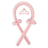 Faixa De Cabeça Heatless Curling Rod Silk Ribbon Rosa
