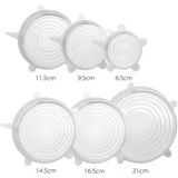 Kit 06 Tampas Tampa Tudo Ecológicas Silicone Branco (6 Un)