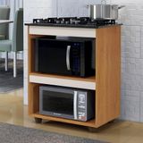 Balcão para Cooktop 4 Bocas Turim Naturalle com Off White