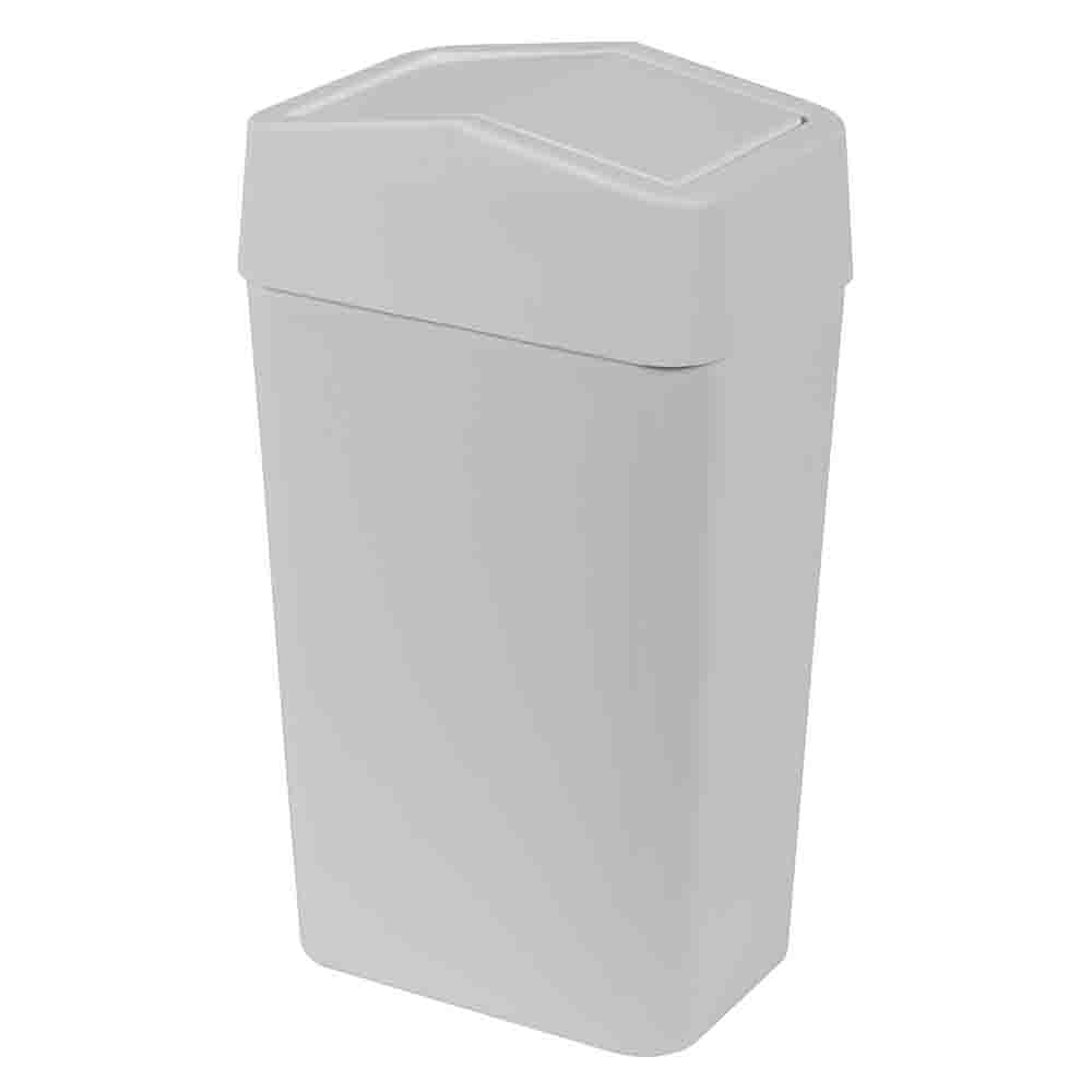 Lixeira Com Tampa Basculante 8 Litros Astra Branco E Branco