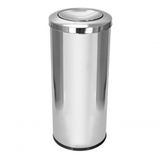 Lixeira Aço Inox 50 Litros Com Tampa Meia Esfera Home Office Cor:inox