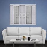 Janela Veneziana De Alumínio 6 Folhas 100 X 200cm Linha 25 Com Grade Branco