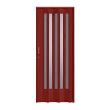 Porta Sanfonada Pvc Plastporta 210x72cm Translucida Bcf Mogno