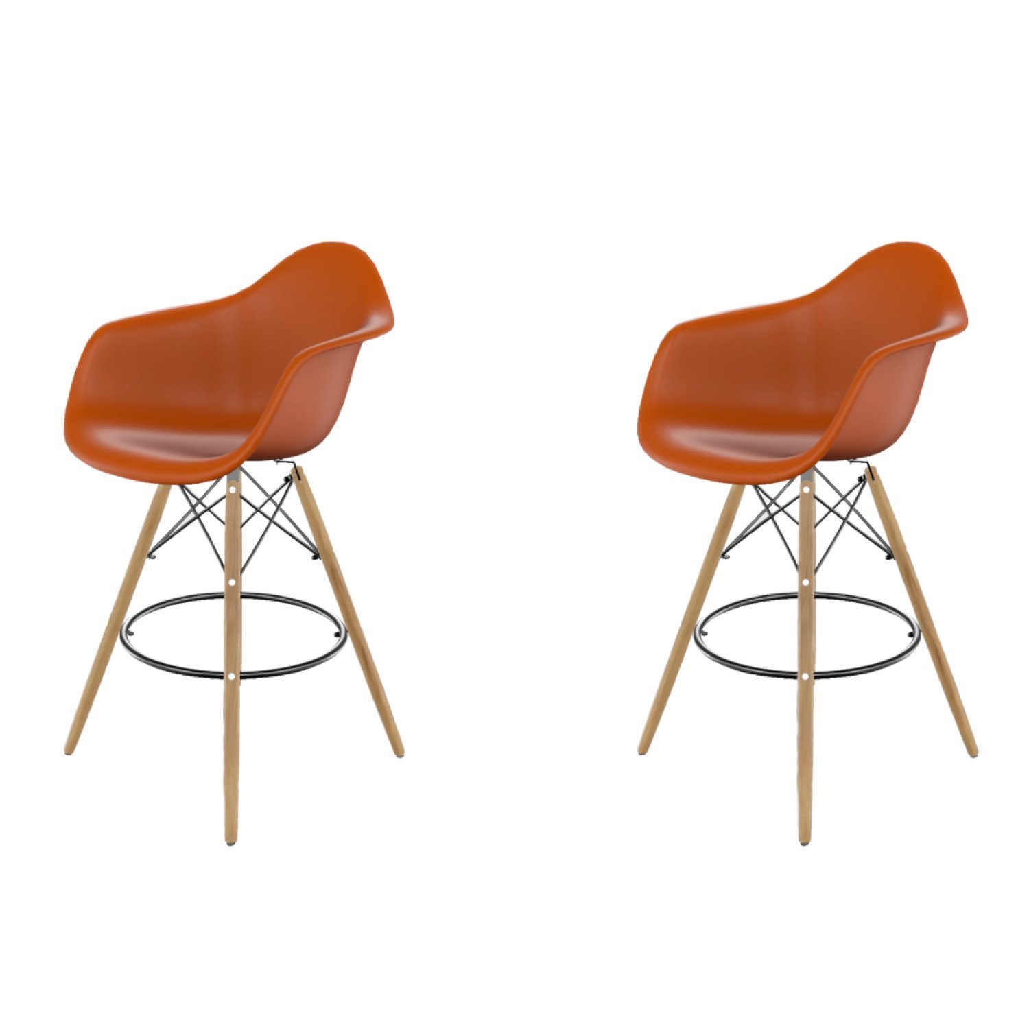 Banqueta Para Sala De Jantar Arm Pp Dsw Tangerina