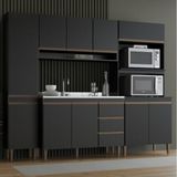 Cozinha Modulada Sabrina 4 Peças Preto