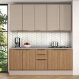 Cozinha Modulada Deseo Com Tampo 5 Peças Mel/fendi