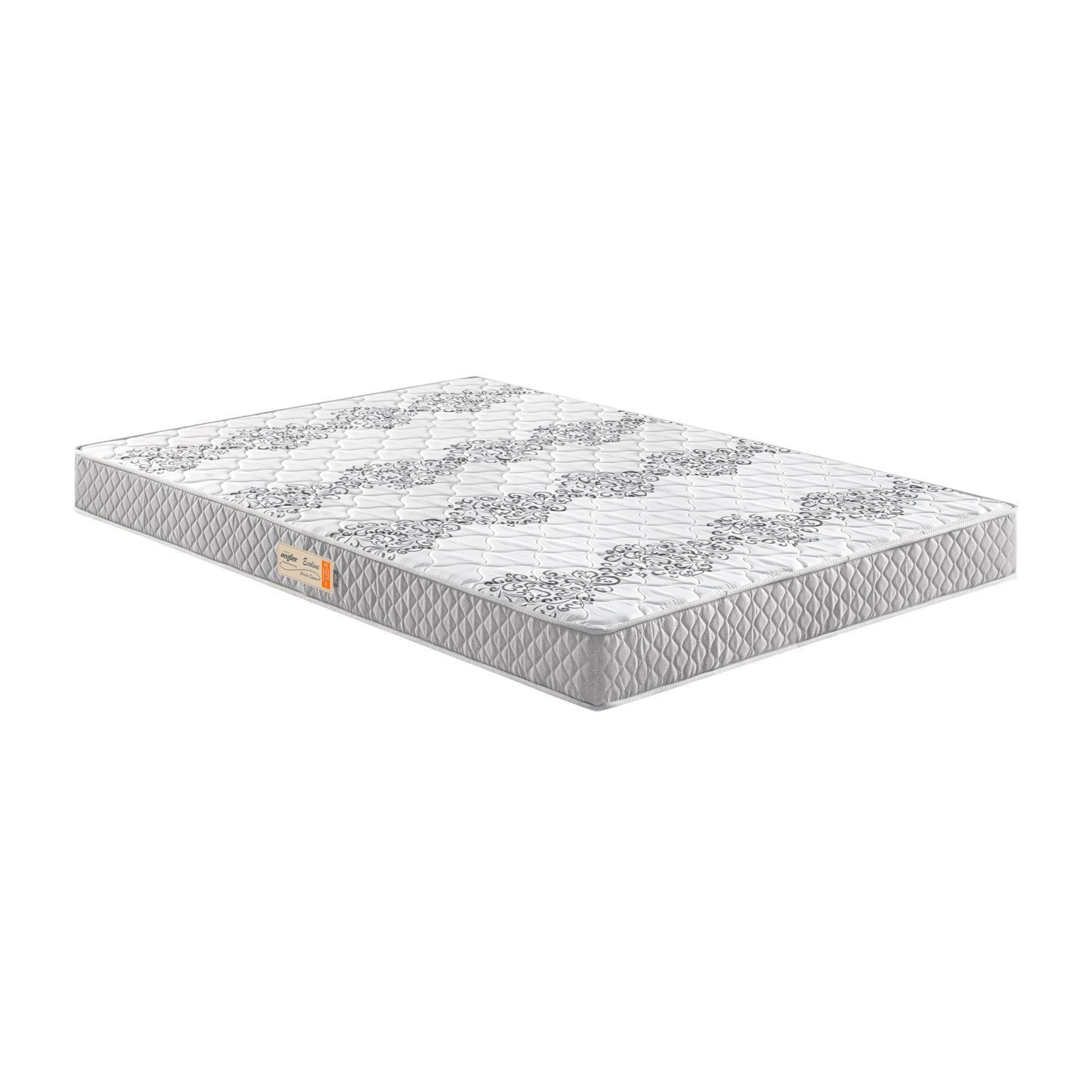 Colchão Casal Ecoflex Viúva Ecoline Espuma D45 Bordado 128x188x20cm Cinza/branco