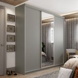 Guarda-roupa Casal 100% Mdf Bp Com 3 Portas E 1 Espelho Geneve Urbi