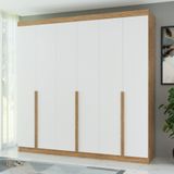 Guarda-roupa Casal 6 Portas 6 Gavetas 100% Mdf Lisboa Inovata/branco Supremo/cinamomo Mel