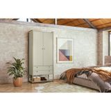 Guarda Roupa Closet Modulado Industrial 2 Porta 2 Gavetas Olivar Off White Ac