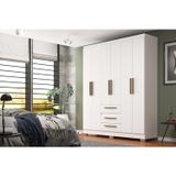 Guarda-roupa Casal 6 Portas E 3 Gavetas Branco