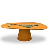 Mesa Oval Orgânica em Freijó 160x90