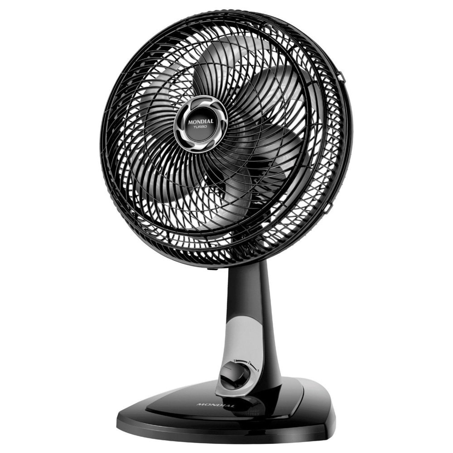 Ventilador De Mesa 30cm Turbo 60w 220v Vt-30-nb Mondial Preto/prata