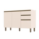 Balcão De Cozinha Connect P/ Pia C/2 Gavetas E 3 Portas 120x51x82cm Off White - Henn