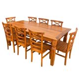 Mesa De Jantar Madeira Maciça 200 X 90 Com 08 Cadeiras Abc Sudeste Rústico