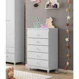 Cômoda Quarto Infantil 5 Gavetas Branco Decor Baby