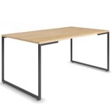 Mesa De Jantar 8 Lugares Retangular Rivera F01 Industrial Nature Fosco - Lyam Decor