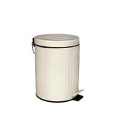 Lixeira Com Pedal E Balde Removível 5 Litros Inox Retrô Mor Cor:bege Bege