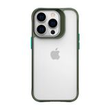 Clarity Case Para Iphone 14 Pro Transparente Com Verde - Capa Antichoque Dupla