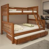 Treliche Com Gavetas Cama Casal Solteiro De Madeira Flex Exclusivo Totalità Cor:castanho