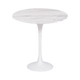 Mesa Saarinen Lateral Espírito Santo 42cm - Base Branca