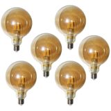 Lampada Multi Filamento 30w Luz Led Kit 6 Uni Decoraçao Vintage Retri Iluminaçao 380lm Vintage Casa