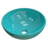 Cuba Pia De Apoio Redonda Bowl Azul Turquesa