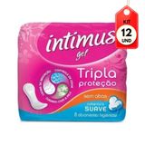 Kit C/12 Intimus Gel Absorvente Higiênico Seca S/ Abas C/8