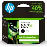 Cartucho Hp 667xl Preto - Original 3ym81ab