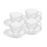 Jogo De 4 Xícaras Para Café Wolff Pearl De Cristal Incolor