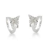 Par De Piercing Fake Borboleta Prata 925