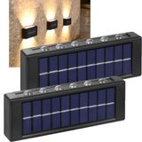 Arandela Solar Kit 2 Uni Luminaria Led Spot Parede Escada Varanda Jardim Quintal Iluminaçao