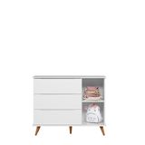 Comoda Infantil Lunna 100% Mdf Estilo Retrô - Branca