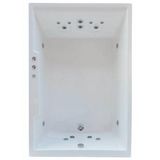 Banheira Hidromassagem Astra Cayman Double Luxo 180cmx120cmx52cm - 04 Jatos Branco Acrílico P6 Sem A