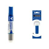 Kit Marcador Para Quadro Branco + Refil Pilot V-board Master Azul